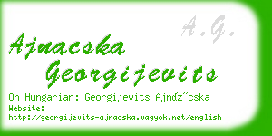 ajnacska georgijevits business card